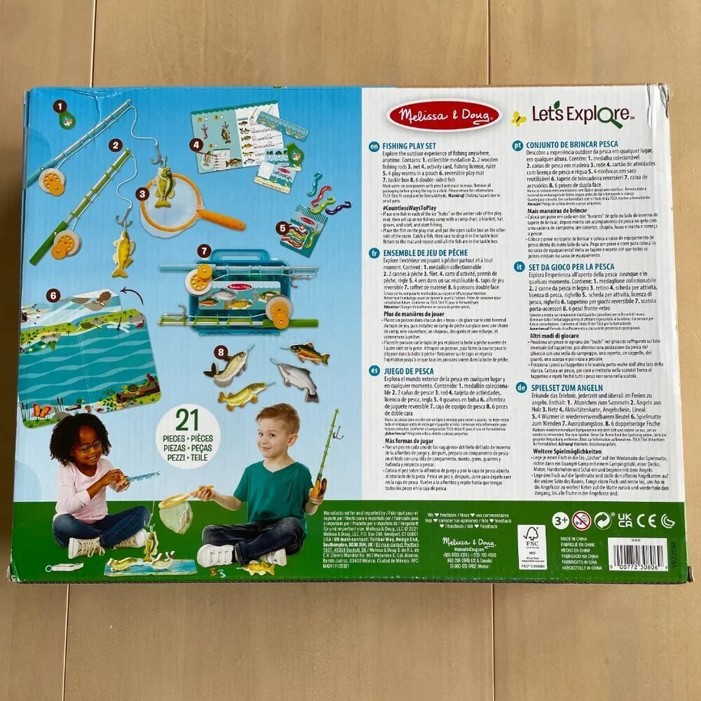 NEW‎ Melissa & Doug Let’s Explore Fishing Play Set – 21 Pieces - FSC Certified